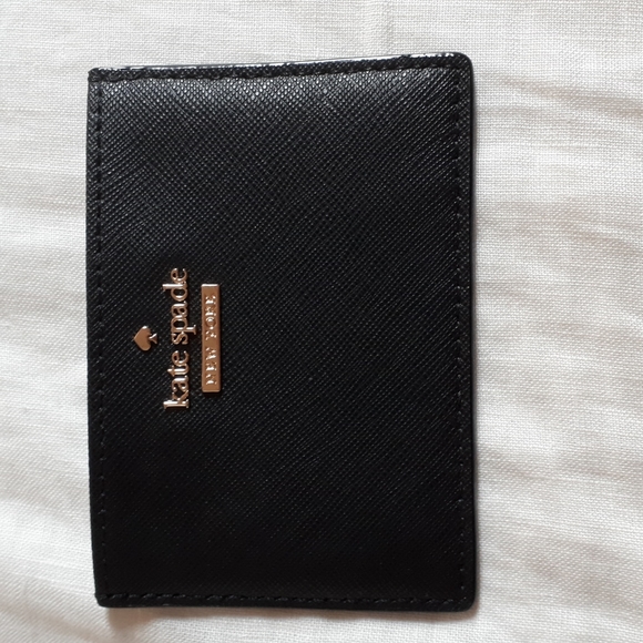 kate spade Accessories - Kate Spade Black Leather Card Holder